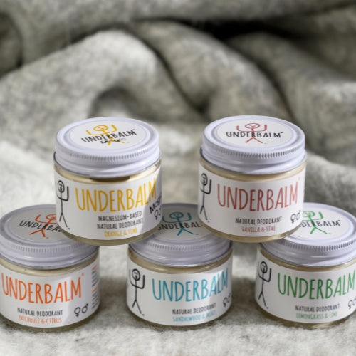 No3 Underbalm natural deodorant product range