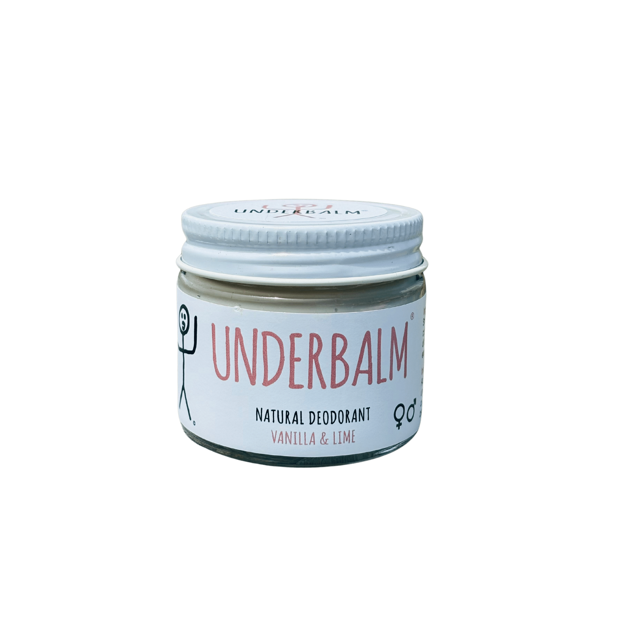 Under balm natural deodorant vanilla and lime 60g jar